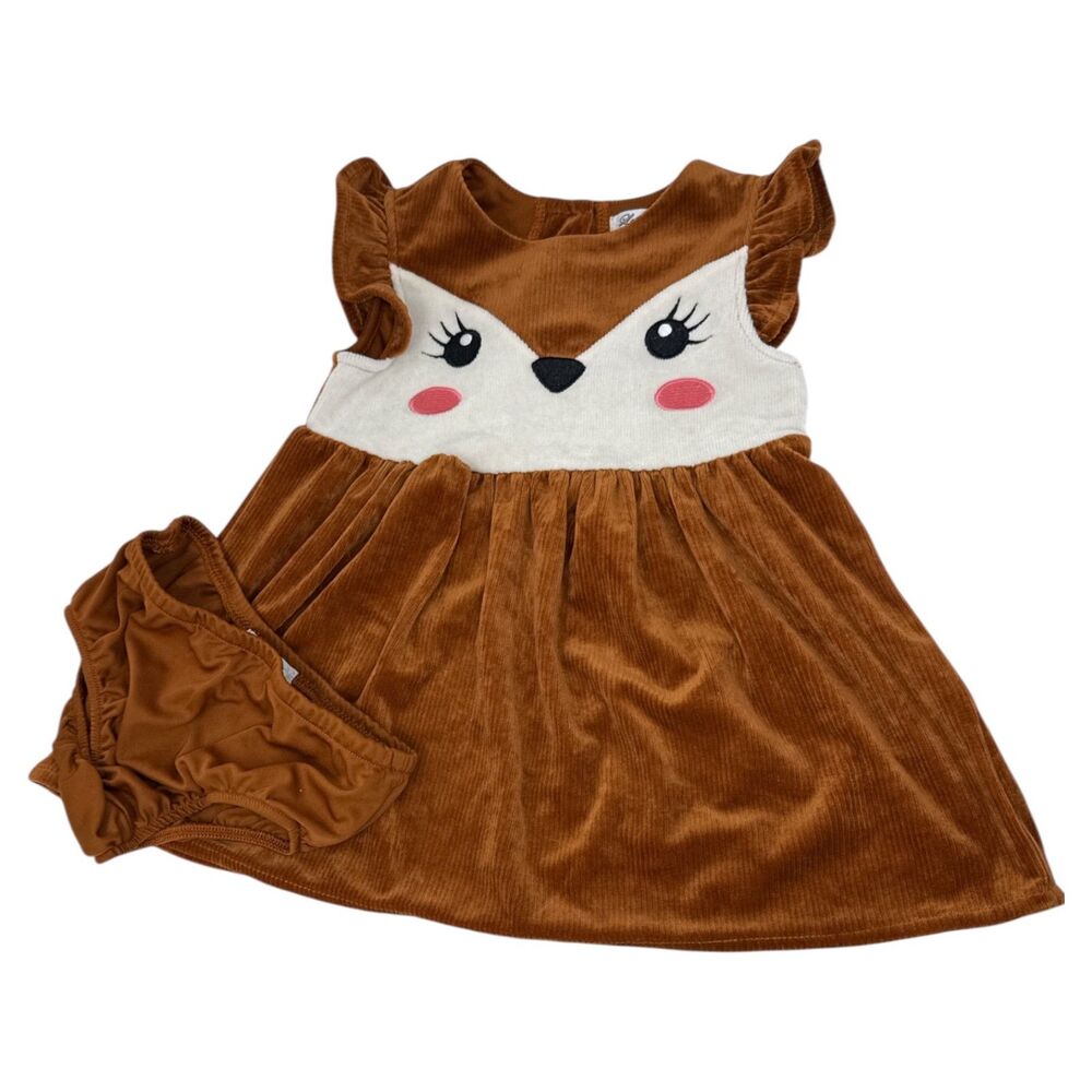Girls Velvet Deer Dress 24 Months Holiday reindeer Lots of Love toddler outfit
